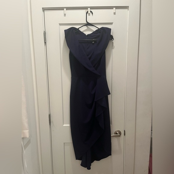 Betsy‎ & Adam Ruffled Tulip-Hem Sheath Dress size 4 - Picture 2 of 6